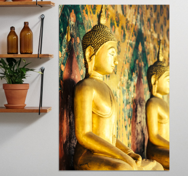 Vászon buddha - arany buddha szobrok - TenStickers