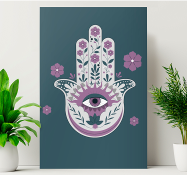 Vászon buddha - kéz szemmel - TenStickers