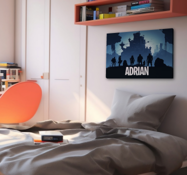 vászon videojátékokról kék epikus kastély - TenStickers