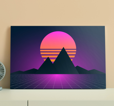 Vintage és retro nap táj fal art - TenStickers