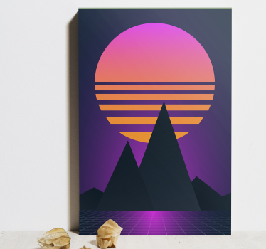 Vintage és retro sun függőleges táj fal art - TenStickers
