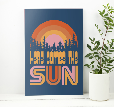 Vintage nap zene vászon fal art - TenStickers