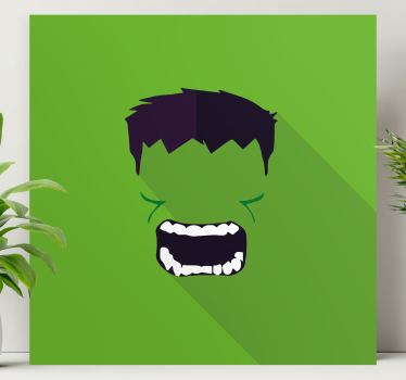 Zöld szuperhős bekeretezett vászon - TenStickers