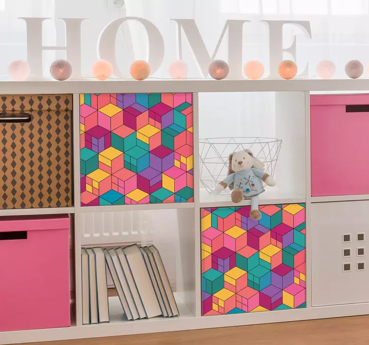 3d blokkok bútor matrica - TenStickers