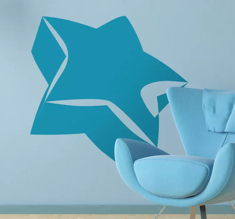 3d csillag matrica - TenStickers