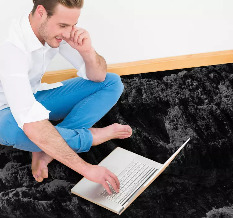 3d-s sziklák és hegyek padlószőnyeg - TenStickers