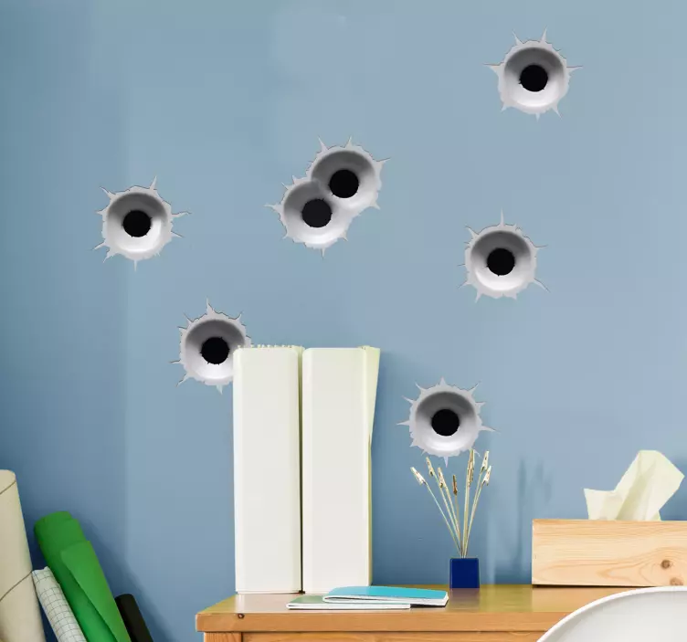 Golyólyukak autós matricák - TenStickers