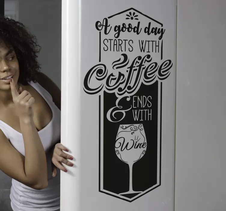 Kávé és bor falmatrica - TenStickers