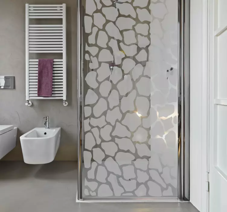 Zsiráf mintás zuhany matrica - TenStickers