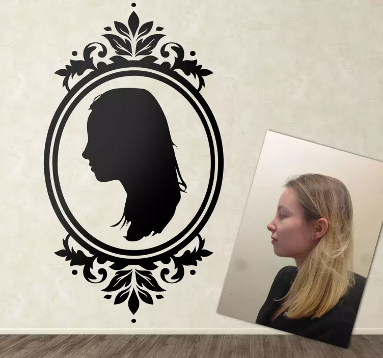 Személyre szabott portré keret matrica - TenStickers