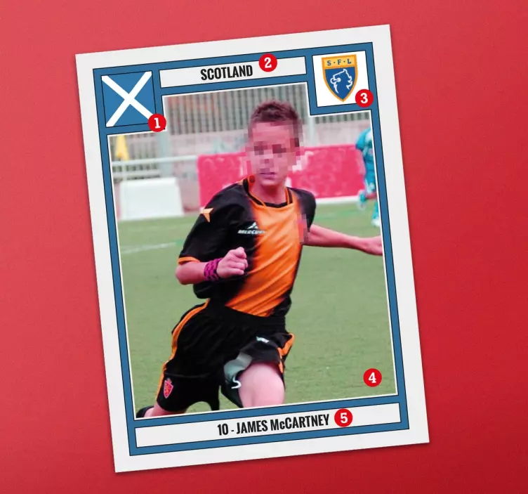 Személyre szabható futball matrica - TenStickers