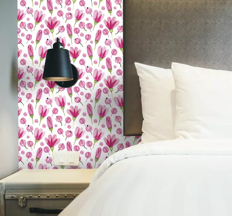 Ikea matrica rózsaszín virágok - TenStickers