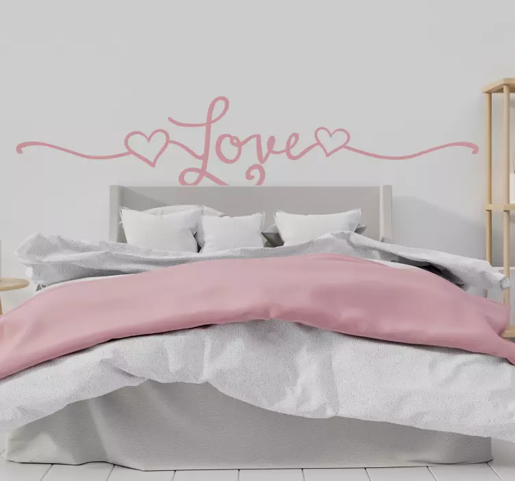 Stílusos szerelmesfal-nyilatkozat szerelem matrica - TenStickers