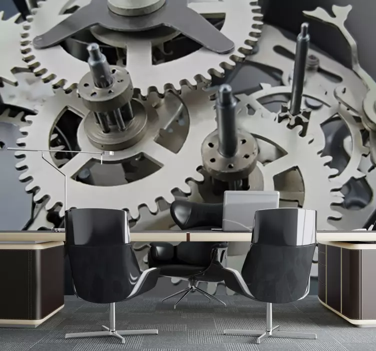 óra mechanizmus falfestmény - TenStickers