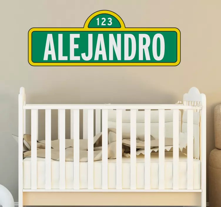 Testreszabható szezám utcai matrica - TenStickers