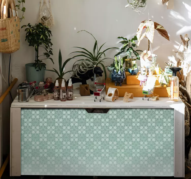 Virágos fade minta bútor matrica - TenStickers