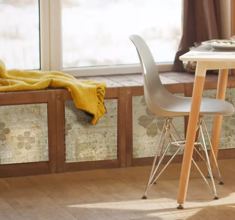 Virágmintás átfedés bútor matrica - TenStickers