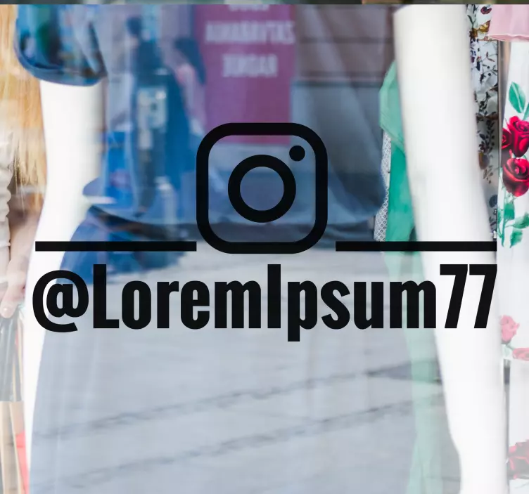 Instragram személyre szabott bolt wndow matrica - TenStickers