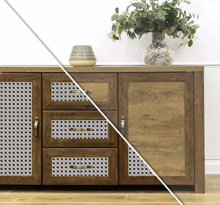 Modern levélminta bútor matrica - TenStickers