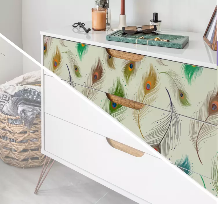 Pávatoll bútor matrica - TenStickers