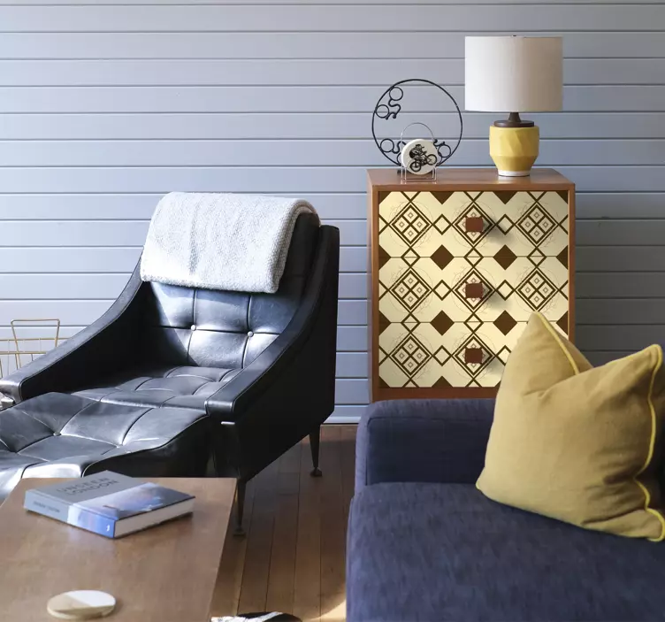 Mapuche rombusz mintázat bútor matrica - TenStickers