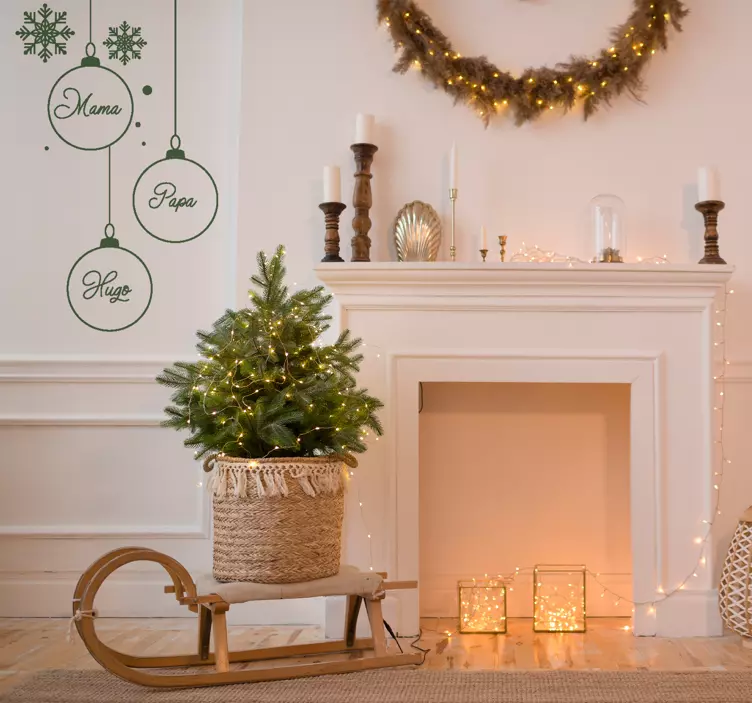 Egyedi karácsonyi díszek matrica - TenStickers