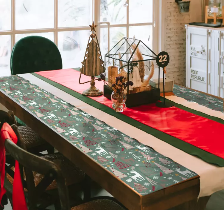 Erdő mintás karácsonyi matrica - TenStickers