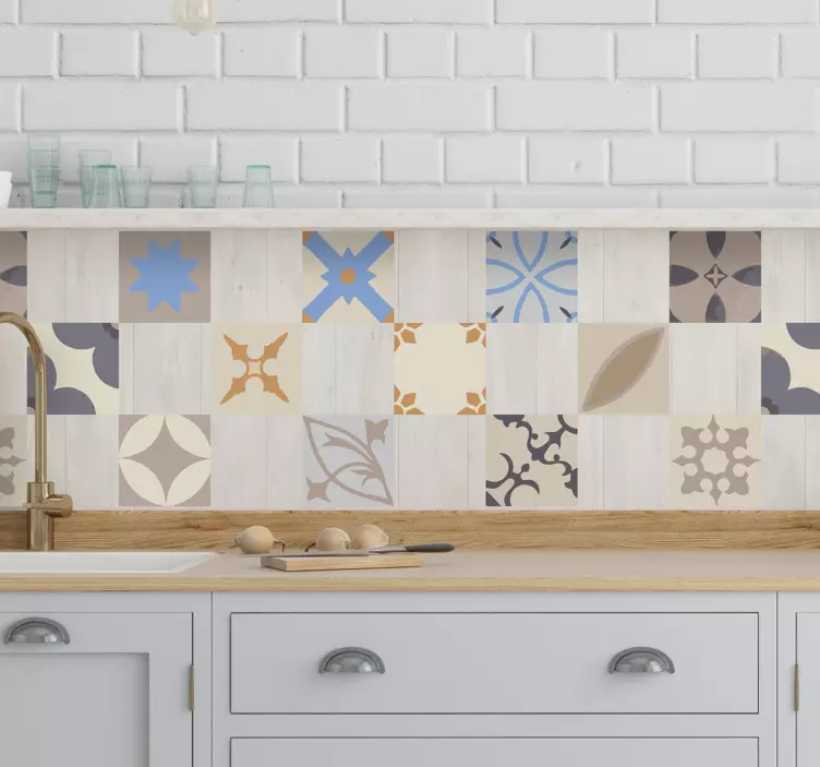 Hidraulikus cserép vinyl matrica - TenStickers