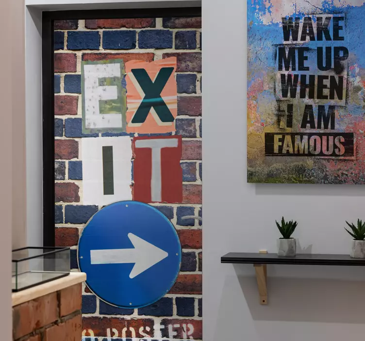 Kijárati tábla városi falmatrica - TenStickers