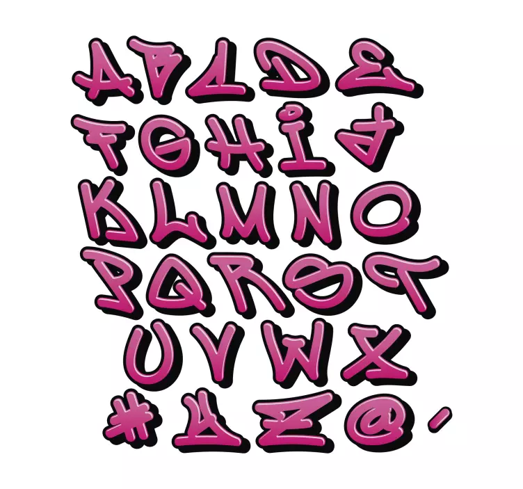 Graffiti lányoknak személyre szabott matrica - TenStickers