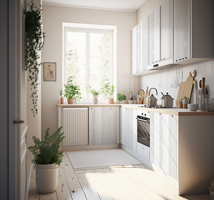 Bútor falmatrica textura madera blanca - TenStickers