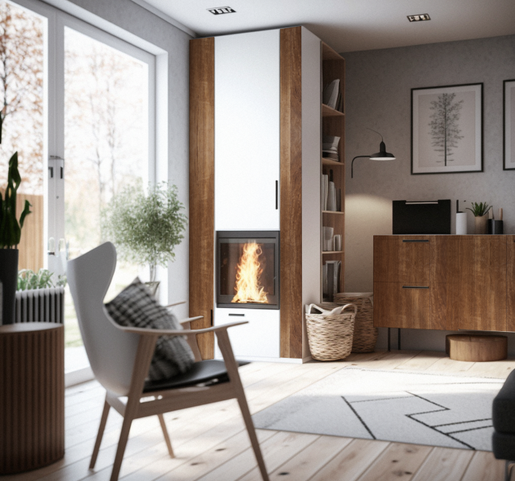 Bútor falmatrica textura madera marrón - TenStickers