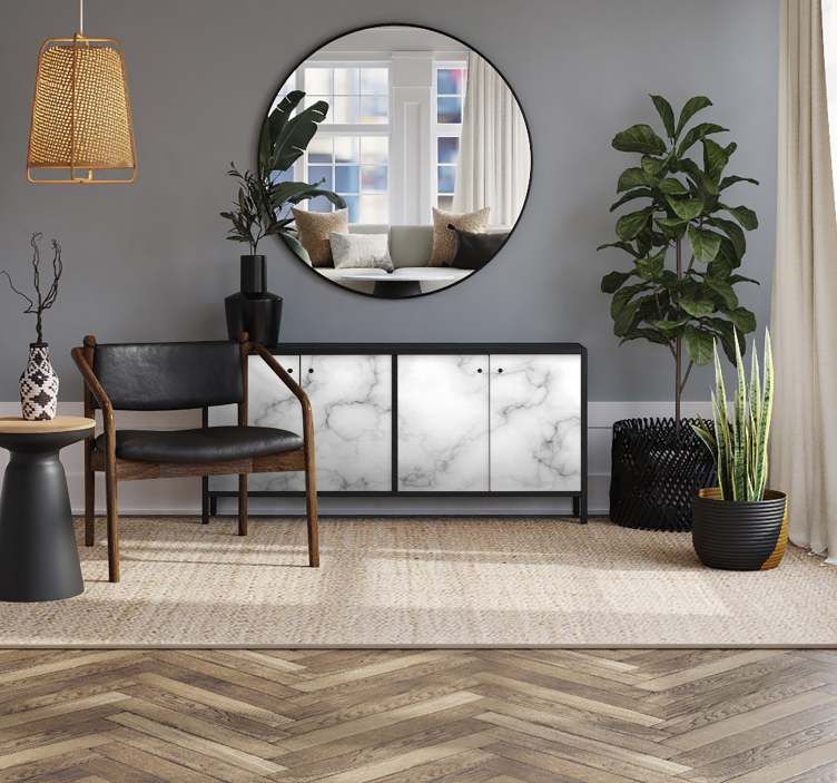 Bútor falmatrica mármol blanco - TenStickers