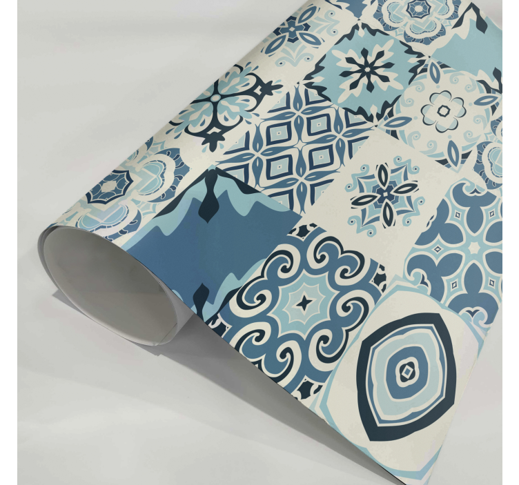 Bútor falmatrica azulejos azules - TenStickers