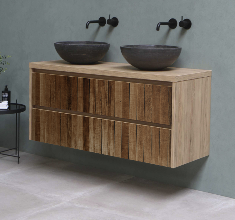 Bútor falmatrica listones de madera - TenStickers