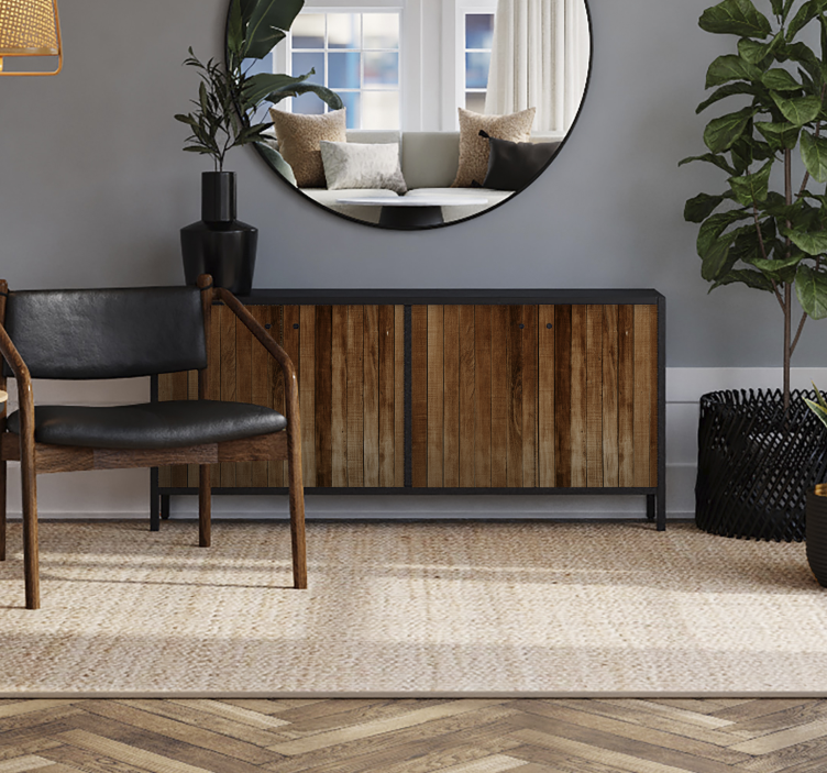 Bútor falmatrica listones de madera - TenStickers