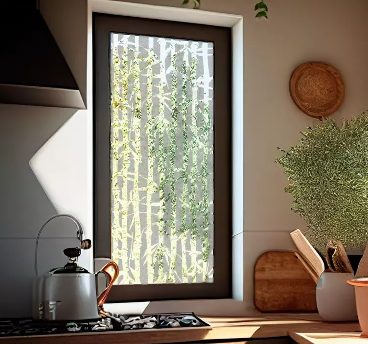 Matrica ablakok és üveg transzúcido bambusz - TenStickers