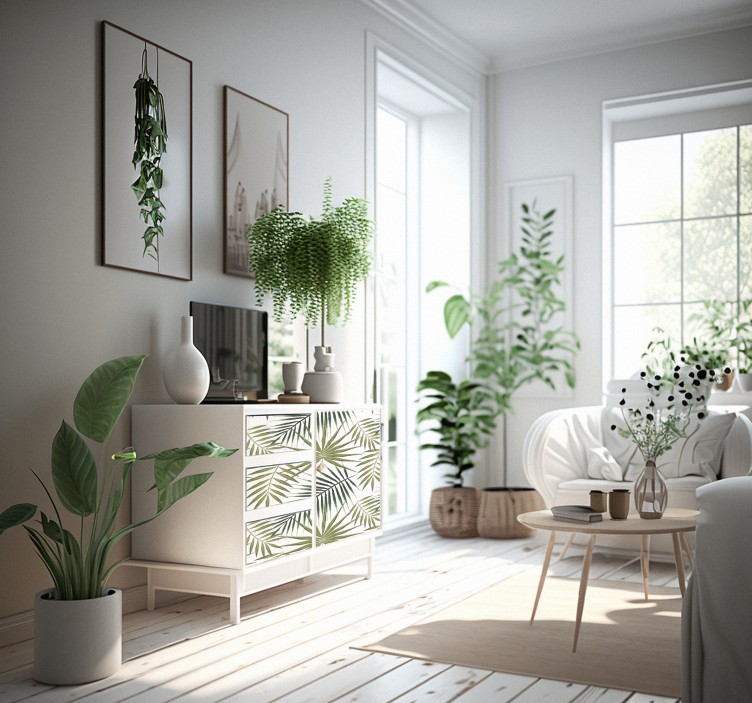 Bútor falmatrica hojas palmera - TenStickers