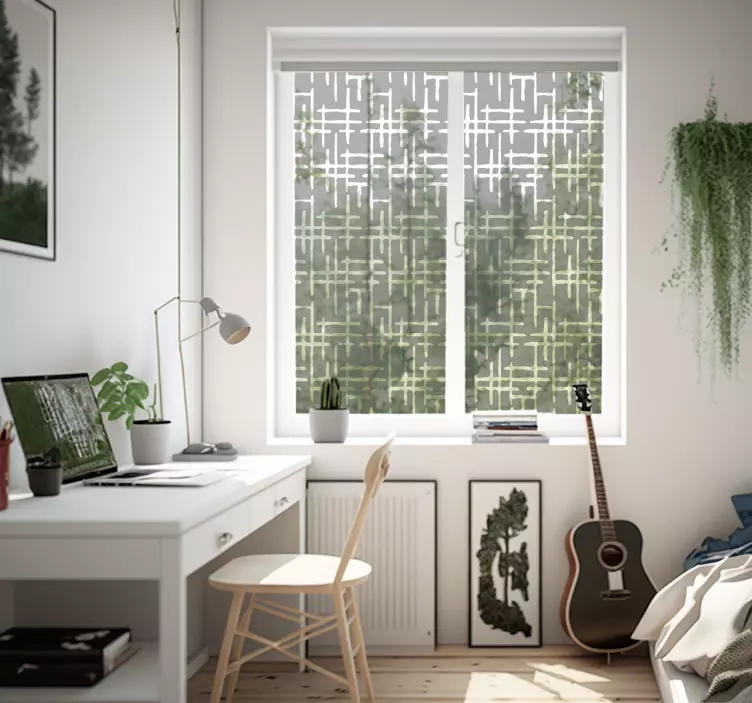 Matrica ablakok és üveg translúcido líneas cruzadas - TenStickers