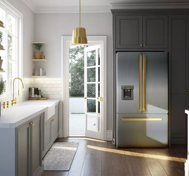 Matrica Hűtő vinilo nevera acero - TenStickers