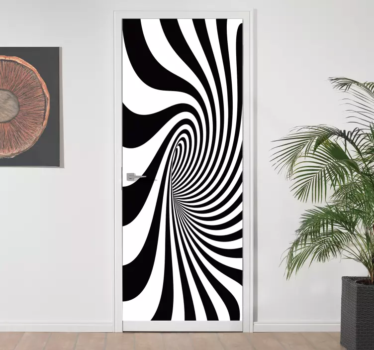 Fekete lyuk ajtó vinyl matrica - TenStickers