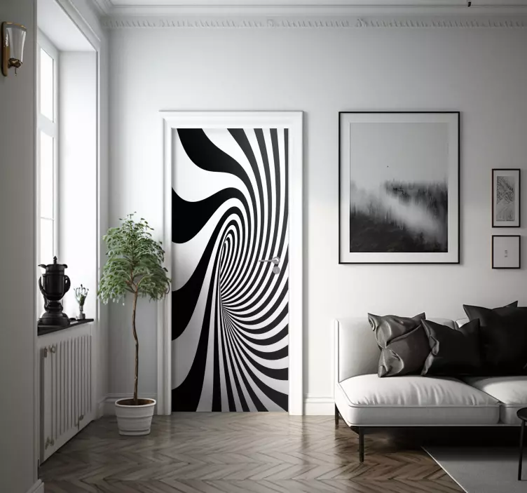 Fekete lyuk ajtó vinyl matrica - TenStickers