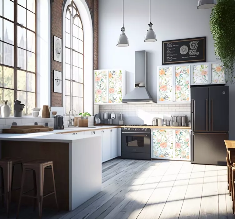 Rózsaszín pasztell tónusú bútor matrica - TenStickers