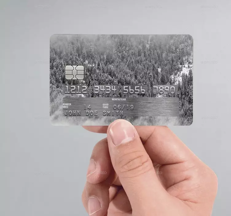 Erdő felülről hitelkártya matrica - TenStickers