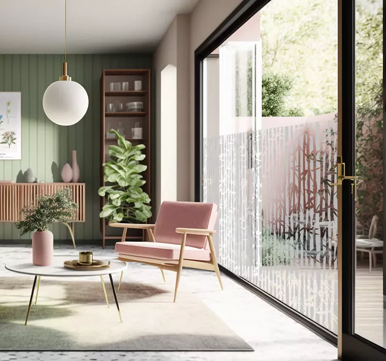 Matrica ablakok és üveg transzúcido bambusz - TenStickers