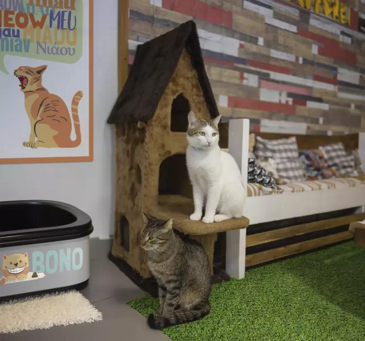 Matrica macskák és kutyák keverőláda neve - TenStickers