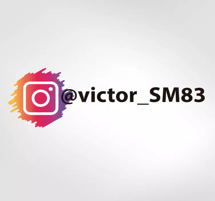 Személyre szabott instagram logó matrica - TenStickers