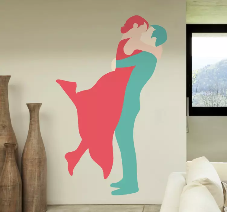 Pár csók matrica kirakatokra - TenStickers