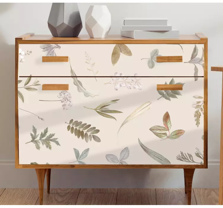 Lombmintás bézs bútor matrica - TenStickers