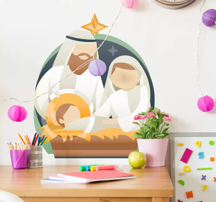 Betlehemes karácsonyi matrica - TenStickers